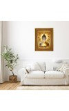 Lord Buddha Photo Frame 10x14 Inches-Brown Wooden Frame For Home, Office & Temple Decoration And Gifting (F6248)