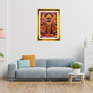 Jai Jaganaath Golden Photo Frame - 10x14 Inches | Elegant Wooden Frame For Home, Office & Temple Decoration | Spiritual Wall & Table Decor And Gift Item (F9555) Jai Jaganaath Golden Photo Frame - 10x14 Inches | Elegant Wooden Frame For Home, Office & Temple Decoration | Spiritual Wall & Table Decor And Gift Item (F9555)