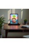 Car Desk/Table Top Lord Vishnu And Lakshmi Wooden Photo Stand 3x4 Inches, Compact & Stylish Spiritual Display For Car, Home & Office (Pack Of 1) (F14302)