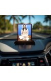 Car Desk/Table Top Bhaktivedanta Swami Prabhupada Wooden Photo Stand 3x4 Inches, Compact & Stylish Spiritual Display For Car, Home & Office (Pack Of 1) (F14436)