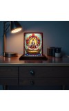 Car Desk/Table Top Lord Shiva Wooden Photo Stand 3x4 Inches, Compact & Stylish Spiritual Display For Car, Home & Office (Pack Of 1) (F14269)