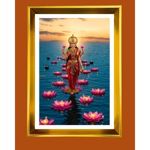Mata Lakhsmi Golden Photo Frame - 16x20 Inches | Elegant Wooden Frame For Home, Office & Temple Decoration | Spiritual Wall & Table Decor And Gift Item (F9729) Mata Lakhsmi Golden Photo Frame - 16x20 Inches | Elegant Wooden Frame For Home, Office & Temple Decoration | Spiritual Wall & Table Decor And Gift Item (F9729)