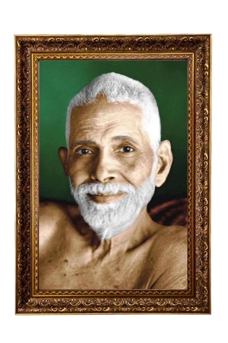 Ramana Maharshi Big Photo Frame - 20x28 Inches For Home,Temple & Office Decoration (F11177)