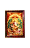 Lord Ganapathi Photo Frame For Wall & Table | 7x9 Inch Golden Cherry Finish | Decorative Lord Ganapathi Photo Frame For Home, Office & Pooja Room (F11480)