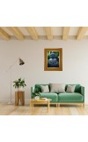 Lord Buddha Photo Frame 10x14 Inches-Brown Wooden Frame For Home, Office & Temple Decoration And Gifting (F6297)