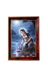 Indian Women Photo Frame For Wall & Table | 7x9 Inch Golden Cherry Finish | Decorative Indian Women Photo Frame For Home, Office & Pooja Room (F11660)
