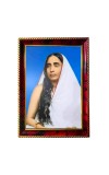 Sri Sarada Devi Photo Frame For Wall & Table | 7x9 Inch Golden Cherry Finish | Decorative Sri Sarada Devi Photo Frame For Home, Office & Pooja Room (F11817)