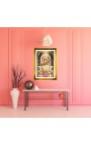 Mata Sraswati Golden Photo Frame - 10x14 Inches | Elegant Wooden Frame For Home, Office & Temple Decoration | Spiritual Wall & Table Decor And Gift Item (F9514)