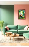 Cute Radha Krishna Photo Frame For Wall & Table | 7x9 Inch Golden Cherry Finish | Decorative Cute Radha Krishna Photo Frame For Home, Office & Pooja Room (F11518)