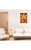 Mata Lakhsmi Golden Photo Frame - 16x20 Inches | Elegant Wooden Frame For Home, Office & Temple Decoration | Spiritual Wall & Table Decor And Gift Item (F9731)