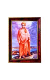 Swami Vivekananda Photo Frame For Wall & Table | 7x9 Inch Golden Cherry Finish | Decorative Swami Vivekananda Photo Frame For Home, Office & Pooja Room (F11602)
