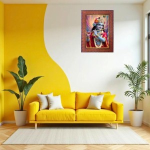 Lord Vishnu Photo Frame 15X19 Inch Religious Wall & Table Decor Frame | Lord Vishnu Spiritual Photo Frame For Home, Temple & Office | Decorative Hindu God & Goddess Frame (Pack Of 1) (F17988)