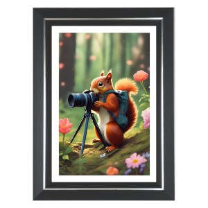 Squirrel Photo Wall & Table Frame | 10x14 Inch Black Designer | Perfect For Gifting & Home Decor (F9571) Squirrel Photo Wall & Table Frame | 10x14 Inch Black Designer | Perfect For Gifting & Home Decor (F9571)