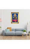 Mata Lakhsmi Golden Photo Frame - 16x20 Inches | Elegant Wooden Frame For Home, Office & Temple Decoration | Spiritual Wall & Table Decor And Gift Item (F9520)