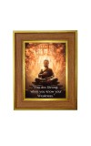 Buddha Photo Frame 10x14 Inches-Brown Wooden Frame For Home, Office & Temple Decoration And Gifting (F6321)