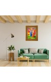Shri Ahri Chaitannya Photo Frame 10x14 Inches-Brown Wooden Frame For Home, Office & Temple Decoration And Gifting (F6279)