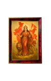 Bhu Devi Photo Frame For Wall & Table | 7x9 Inch Golden Cherry Finish | Decorative Bhu Devi Photo Frame For Home, Office & Pooja Room (F11729)