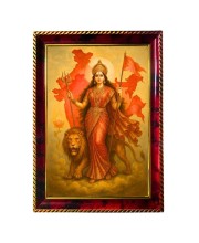 Bhu Devi Photo Frame For Wall & Table | 7x9 Inch Golden Cherry Finish | Decorative Bhu Devi Photo Frame For Home, Office & Pooja Room (F11729)