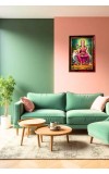 Goddess Gajalaxmi Photo Frame For Wall & Table | 7x9 Inch Golden Cherry Finish | Decorative Goddess Gajalaxmi Photo Frame For Home, Office & Pooja Room (F11709)