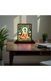 Car Desk/Table Top God Buddha Wooden Photo Stand 3x4 Inches, Compact & Stylish Spiritual Display For Car, Home & Office (Pack Of 1) (F14572)