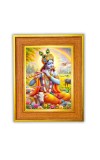 Shree Krishna Photo Frame 18x22 Inches-Brown Wooden Frame For Home, Office & Temple Decoration And Gifting (F6490)
