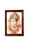Lord Ganesha Photo Frame For Wall & Table | 7x9 Inch Golden Cherry Finish | Decorative Lord Ganesha Photo Frame For Home, Office & Pooja Room (F11666)