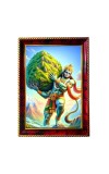 Lord Hanuman Ji Photo Frame For Wall & Table | 7x9 Inch Golden Cherry Finish | Decorative Lord Hanuman Ji Photo Frame For Home, Office & Pooja Room (F11406)