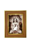 Yogi Guru Photo Frame 18x22 Inches-Brown Wooden Frame For Home, Office & Temple Decoration And Gifting (F6282)