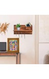 Lakhsmi Narayana Photo Frame 10x14 Inches-Brown Wooden Frame For Home, Office & Temple Decoration And Gifting (F6351)