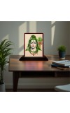 Car Desk/Table Top Lord Shiva Wooden Photo Stand â€“ 3x4 Inches, Compact & Stylish Spiritual Display For Car, Home & Office (Pack Of 1) (F15159)