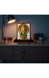 Car Desk/Table Top Lord Ganesha Wooden Photo Stand 3x4 Inches, Compact & Stylish Spiritual Display For Car, Home & Office (Pack Of 1) (F14262)