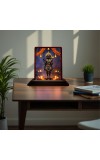 Car Desk/Table Top Lord Hanuman Wooden Photo Stand â€“ 3x4 Inches, Compact & Stylish Spiritual Display For Car, Home & Office (Pack Of 1) (F15057)