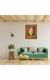Lord Ganesha Photo Frame 10x14 Inches-Brown Wooden Frame For Home, Office & Temple Decoration And Gifting (F6285)