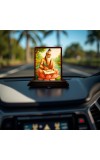 Car Desk/Table Top Veda Vyasa Wooden Photo Stand 3x4 Inches, Compact & Stylish Spiritual Display For Car, Home & Office (Pack Of 1) (F14553)