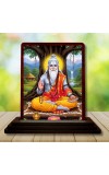 Car Desk/Table Top Valmiki Wooden Photo Stand â€“ 3x4 Inches, Compact & Stylish Spiritual Display For Car, Home & Office (Pack Of 1) (F15168)