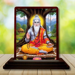 Car Desk/Table Top Valmiki Wooden Photo Stand 3x4 Inches, Compact & Stylish Spiritual Display For Car, Home & Office (Pack Of 1) (F15168) Car Desk/Table Top Valmiki Wooden Photo Stand 3x4 Inches, Compact & Stylish Spiritual Display For Car, Home & Office (Pack Of 1) (F15168)