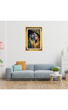 Divine Radha Krishna Golden Photo Frame - 12x16 Inches | Elegant Wooden Frame For Home, Office & Temple Decoration | Spiritual Wall & Table Decor And Gift Item (F9535)