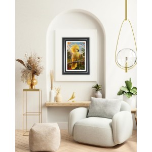 Yellow Cockatoo Photo Wall & Table Frame | 14x18 Inch Black Designer | Perfect For Gifting & Home Decor (F9620) Yellow Cockatoo Photo Wall & Table Frame | 14x18 Inch Black Designer | Perfect For Gifting & Home Decor (F9620)