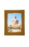 Bodh Gaya Photo Frame 10x14 Inches-Brown Wooden Frame For Home, Office & Temple Decoration And Gifting (F6349)