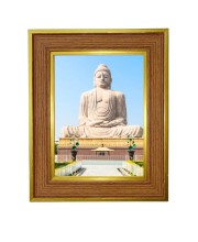 Bodh Gaya Photo Frame 10x14 Inches-Brown Wooden Frame For Home, Office & Temple Decoration And Gifting (F6349)