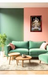 Kwan Yin Photo Frame For Wall & Table | 7x9 Inch Golden Cherry Finish | Decorative Kwan Yin Photo Frame For Home, Office & Pooja Room (F11851)