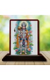 Car Desk/Table Top Lord Hanuman Wooden Photo Stand 3x4 Inches, Compact & Stylish Spiritual Display For Car, Home & Office (Pack Of 1) (F14173)