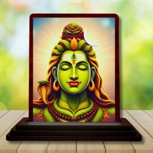 Car Desk/Table Top Lord Shiva Wooden Photo Stand 3x4 Inches, Compact & Stylish Spiritual Display For Car, Home & Office (Pack Of 1) (F14181) Car Desk/Table Top Lord Shiva Wooden Photo Stand 3x4 Inches, Compact & Stylish Spiritual Display For Car, Home & Office (Pack Of 1) (F14181)