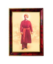 Swami Vivekananda Photo Frame For Wall & Table | 7x9 Inch Golden Cherry Finish | Decorative Swami Vivekananda Photo Frame For Home, Office & Pooja Room (F11730)