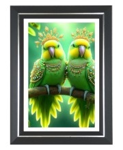 Rainbow Lorikeets Photo Wall & Table Frame | 10x14 Inch Black Designer | Perfect For Gifting & Home Decor (F9646)