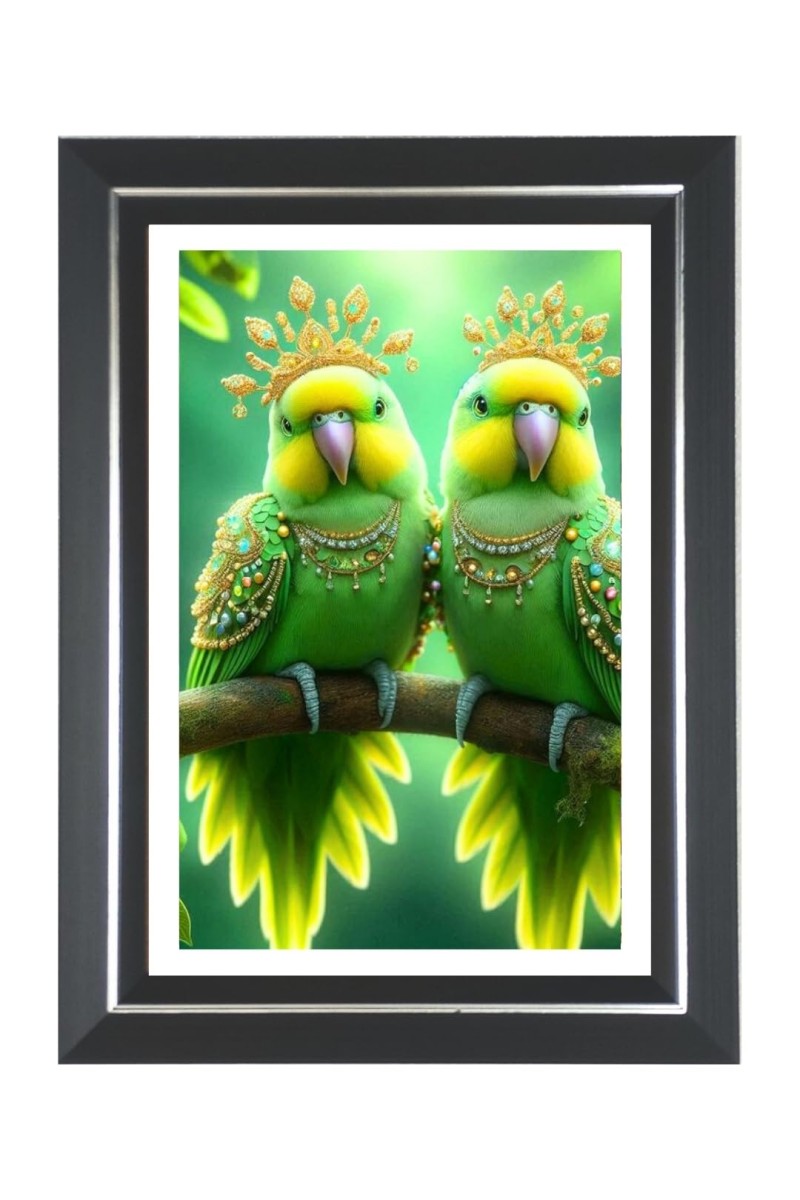 Rainbow Lorikeets Photo Wall & Table Frame | 18x22 Inch Black Designer | Perfect For Gifting & Home Decor (F9646)