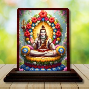 Car Desk/Table Top Lord Shiva Wooden Photo Stand 3x4 Inches, Compact & Stylish Spiritual Display For Car, Home & Office (Pack Of 1) (F14269) Car Desk/Table Top Lord Shiva Wooden Photo Stand 3x4 Inches, Compact & Stylish Spiritual Display For Car, Home & Office (Pack Of 1) (F14269)