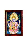 Lakshmi Narayana Photo Frame For Wall & Table | 7x9 Inch Golden Cherry Finish | Decorative Lakshmi Narayana Photo Frame For Home, Office & Pooja Room (F11809)