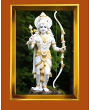 Lord Raam Golden Photo Frame - 10x14 Inches | Elegant Wooden Frame For Home, Office & Temple Decoration | Spiritual Wall & Table Decor And Gift Item (F9727)