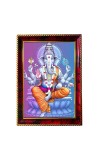 Lord Ganesha Photo Frame For Wall & Table | 7x9 Inch Golden Cherry Finish | Decorative Lord Ganesha Photo Frame For Home, Office & Pooja Room (F11725)